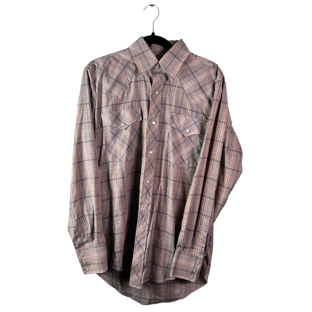 80s Plenge Trading Williams Bay Pearl Snap Shirt Men Medium Western
